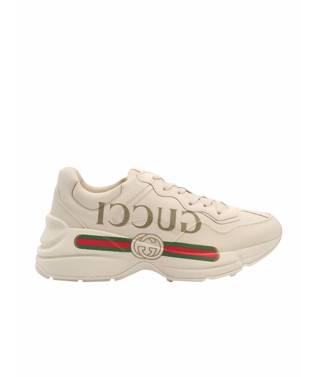 GUCCI Бежевые кроссовки, фото 10