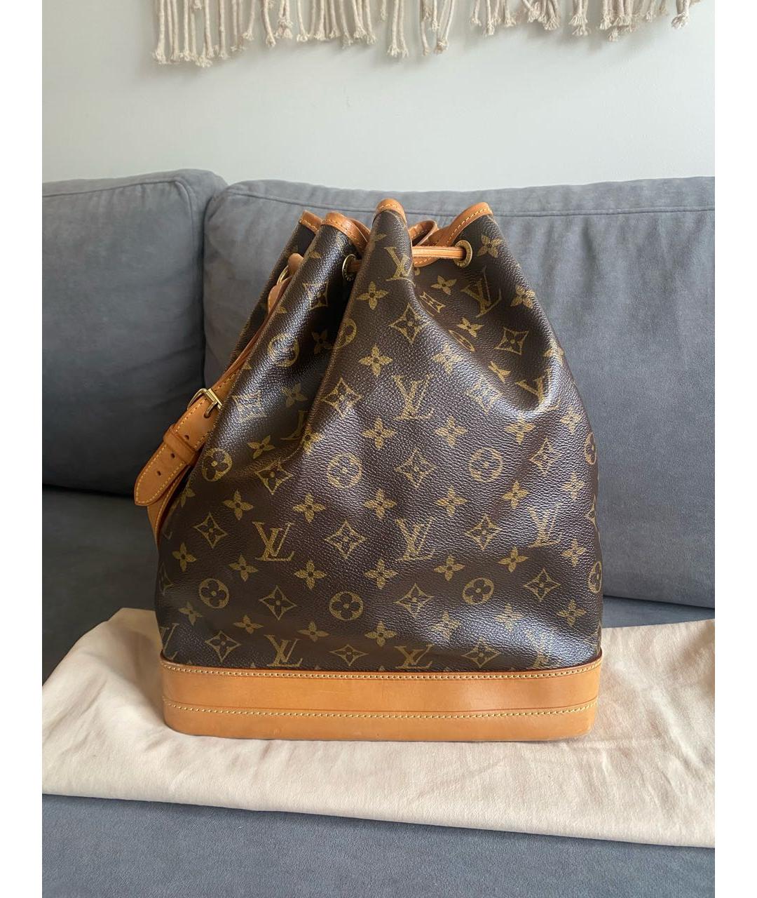 LOUIS VUITTON Коричневая кожаная сумка через плечо, фото 2