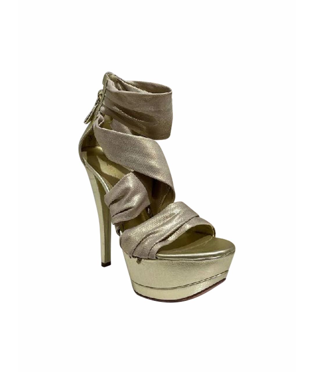 CASADEI Золотые босоножки, фото 1