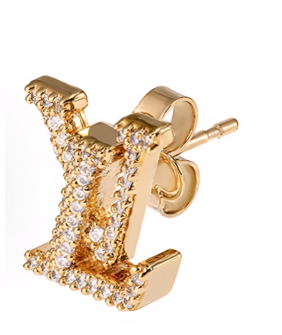 LOUIS VUITTON Золотые металлические серьги, фото 2