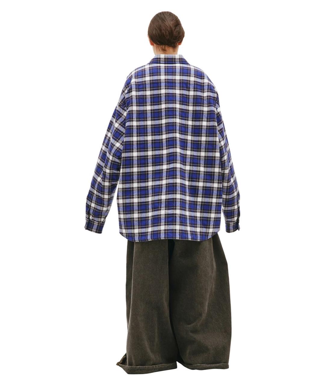 BALENCIAGA Синяя хлопковая рубашка, фото 2