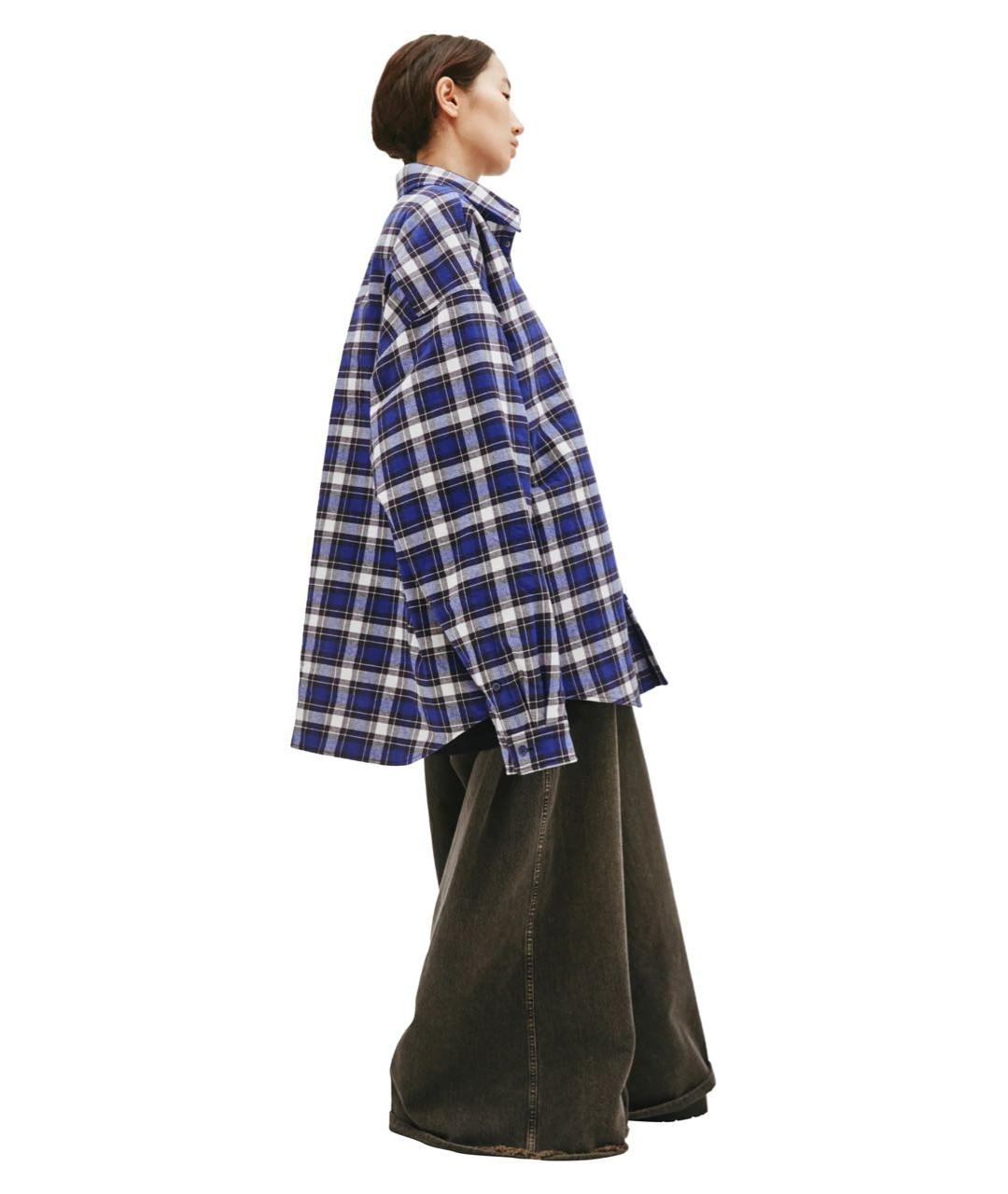 BALENCIAGA Синяя хлопковая рубашка, фото 4