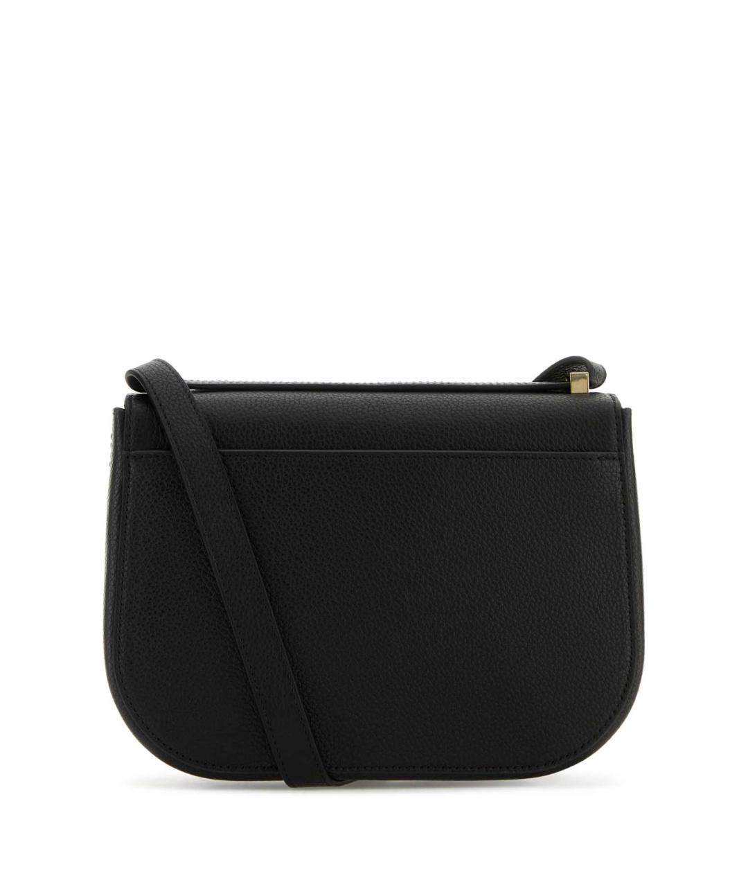 FERRAGAMO Черная кожаная сумка через плечо, фото 3