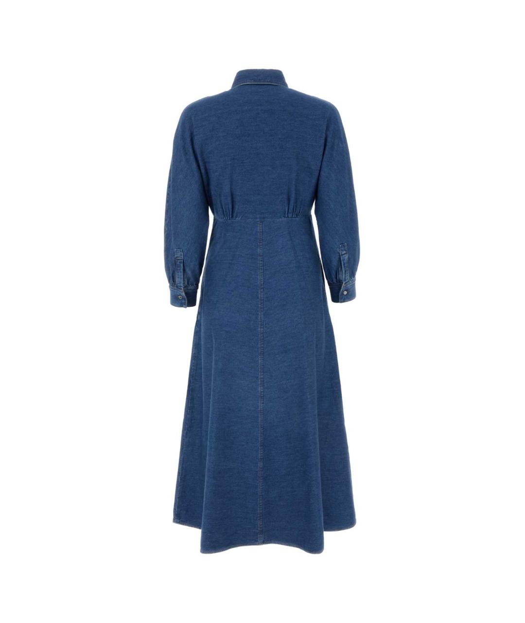 WEEKEND MAX MARA Синее хлопковое платье, фото 2