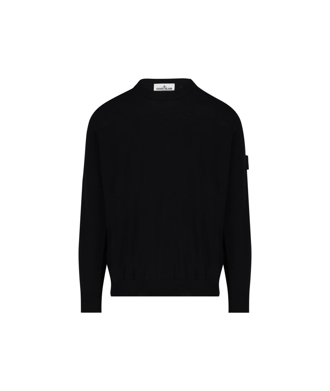 STONE ISLAND Темно-синий шерстяной джемпер / свитер, фото 1