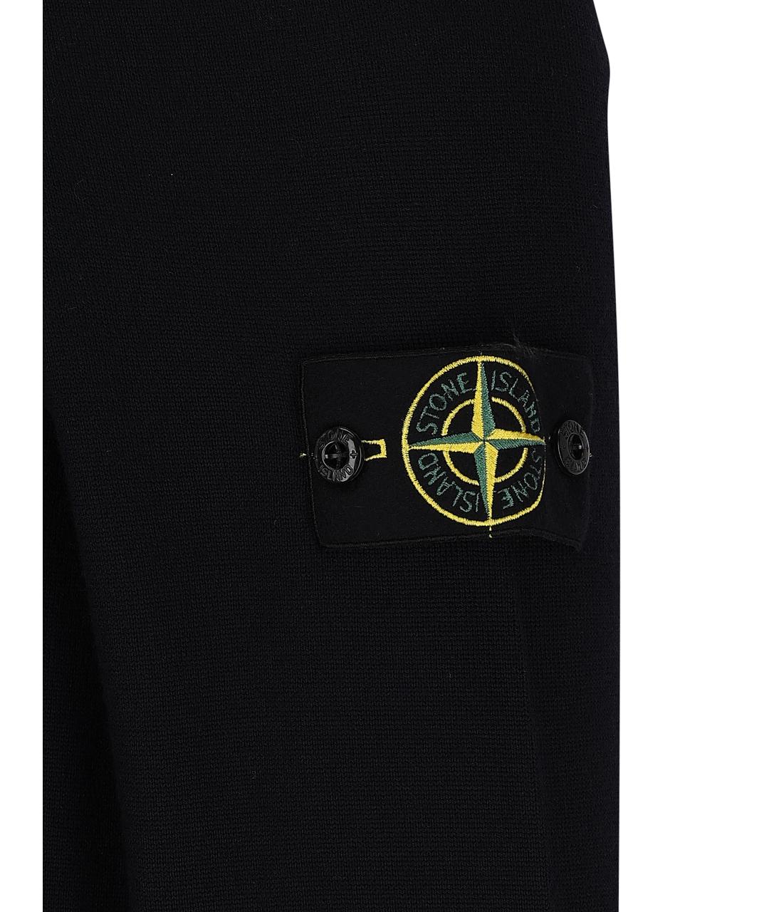 STONE ISLAND Темно-синий шерстяной джемпер / свитер, фото 3