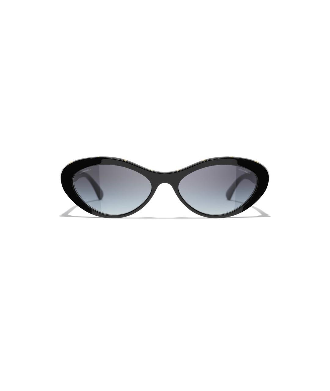 CHANEL Черные пластиковые солнцезащитные очки, фото 1