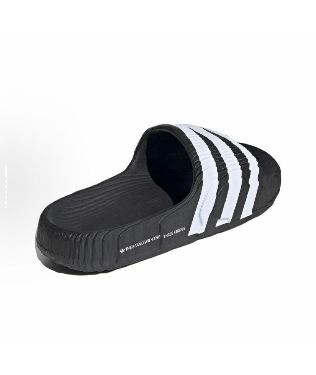 ADIDAS Черные резиновые шлепанцы, фото 5