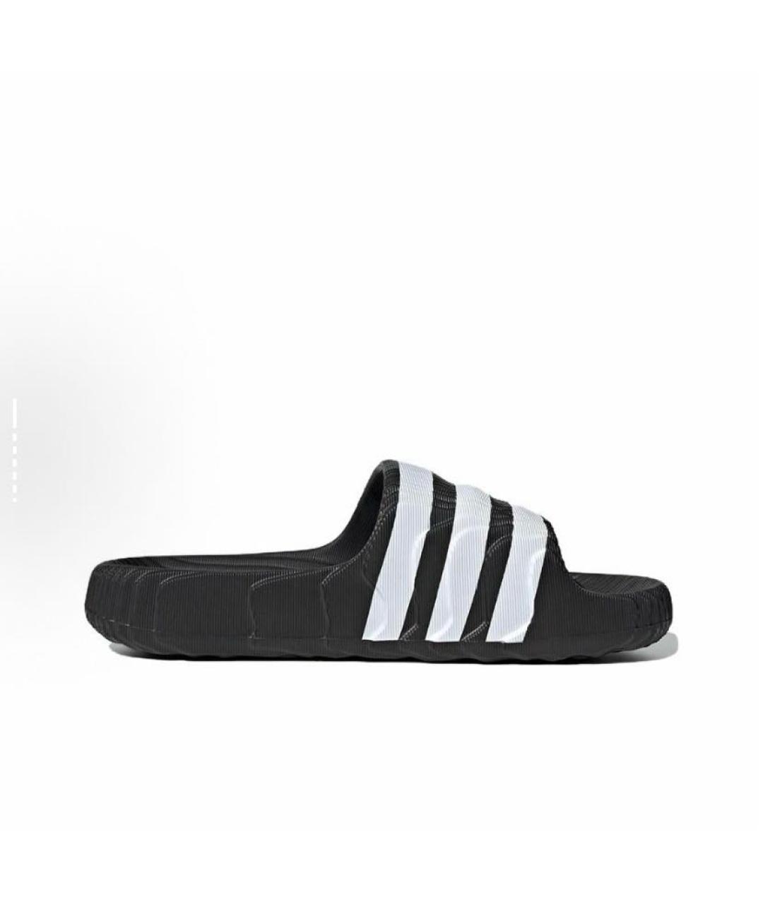 ADIDAS Черные резиновые шлепанцы, фото 8