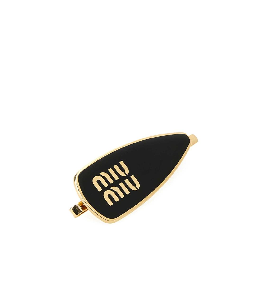 MIU MIU Черная заколка, фото 2