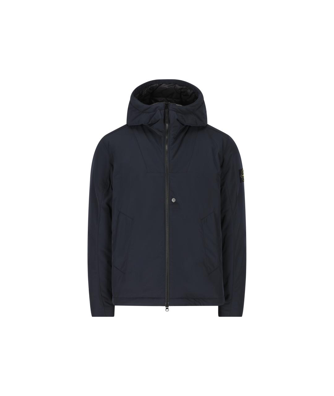 STONE ISLAND Темно-синяя полиэстеровая куртка, фото 1