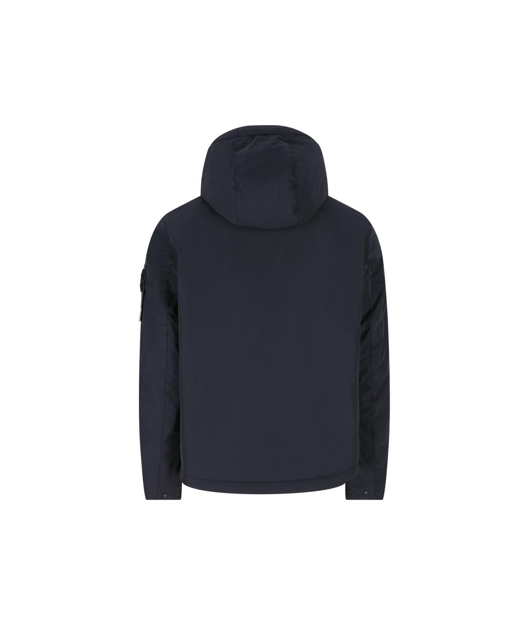 STONE ISLAND Темно-синяя полиэстеровая куртка, фото 3