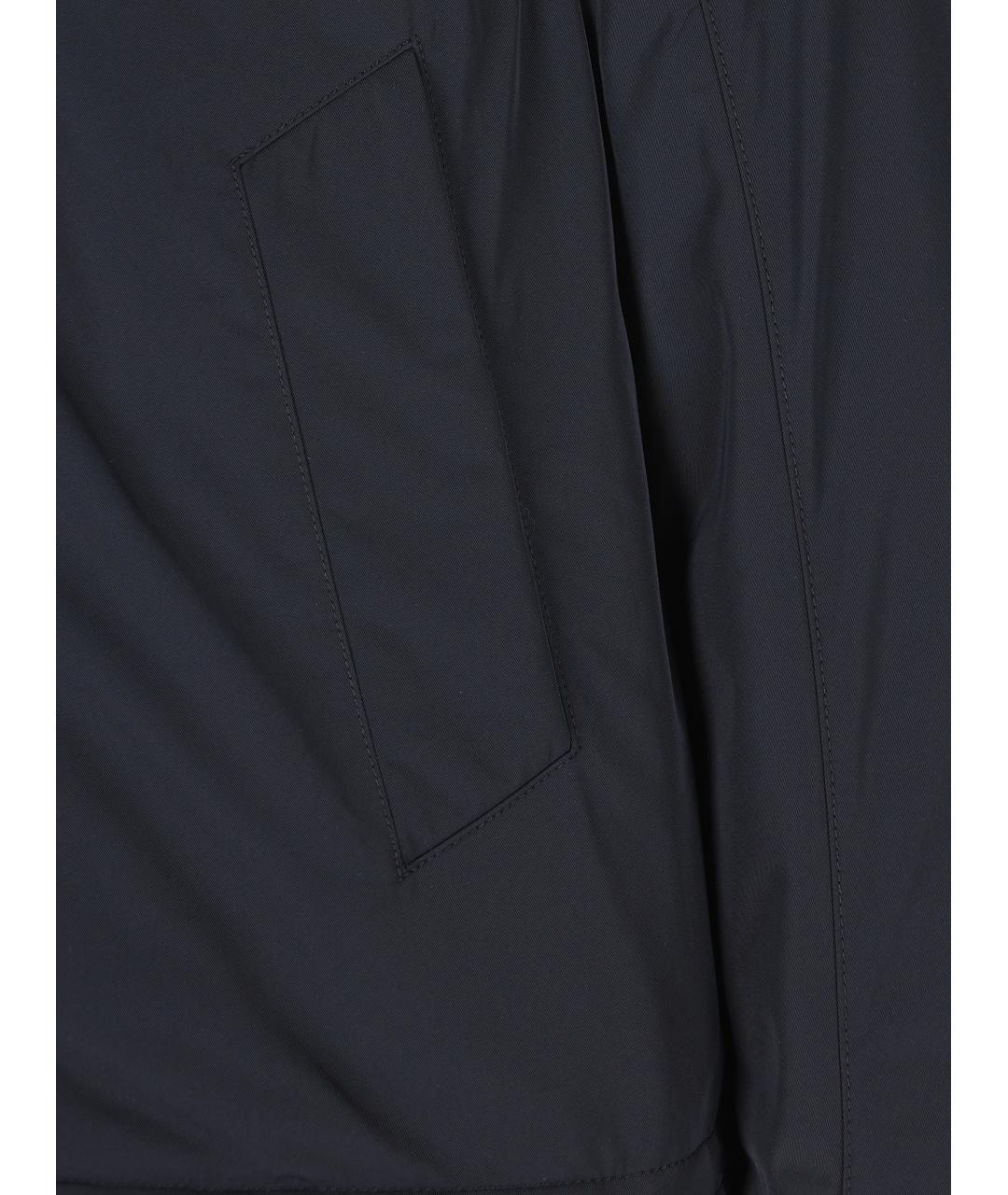 STONE ISLAND Темно-синяя полиэстеровая куртка, фото 4