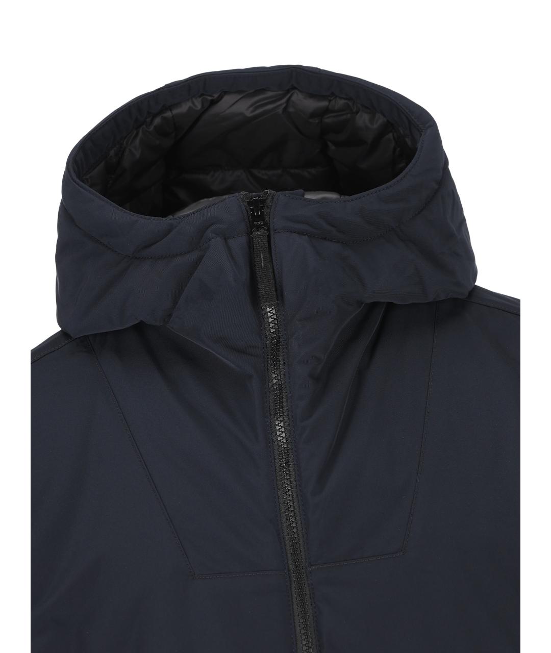 STONE ISLAND Темно-синяя полиэстеровая куртка, фото 2