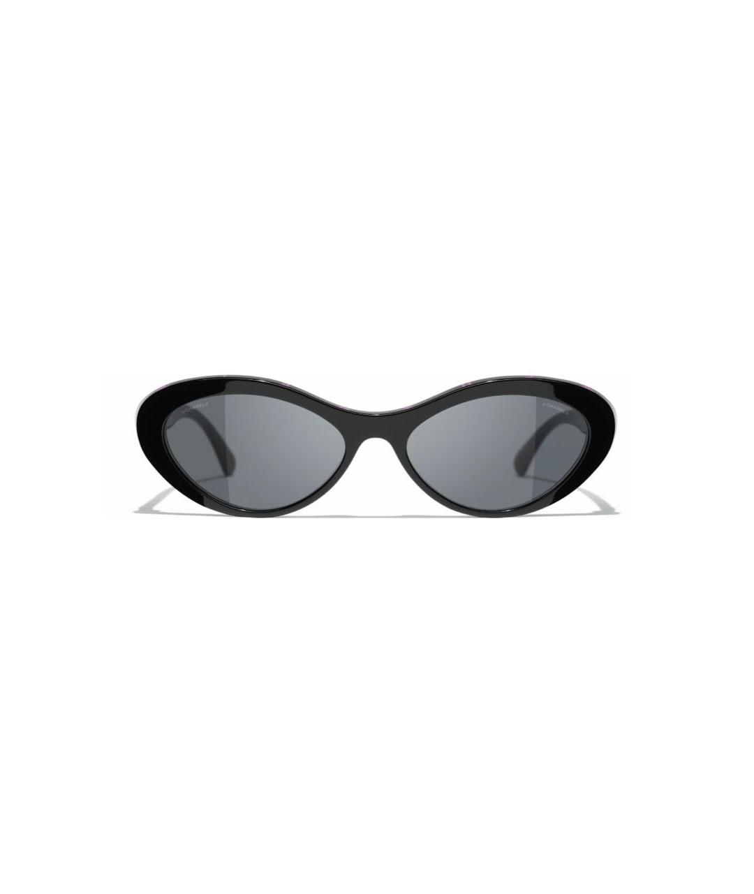 CHANEL Черные пластиковые солнцезащитные очки, фото 1