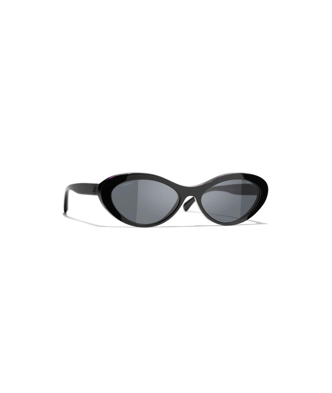 CHANEL Черные пластиковые солнцезащитные очки, фото 4