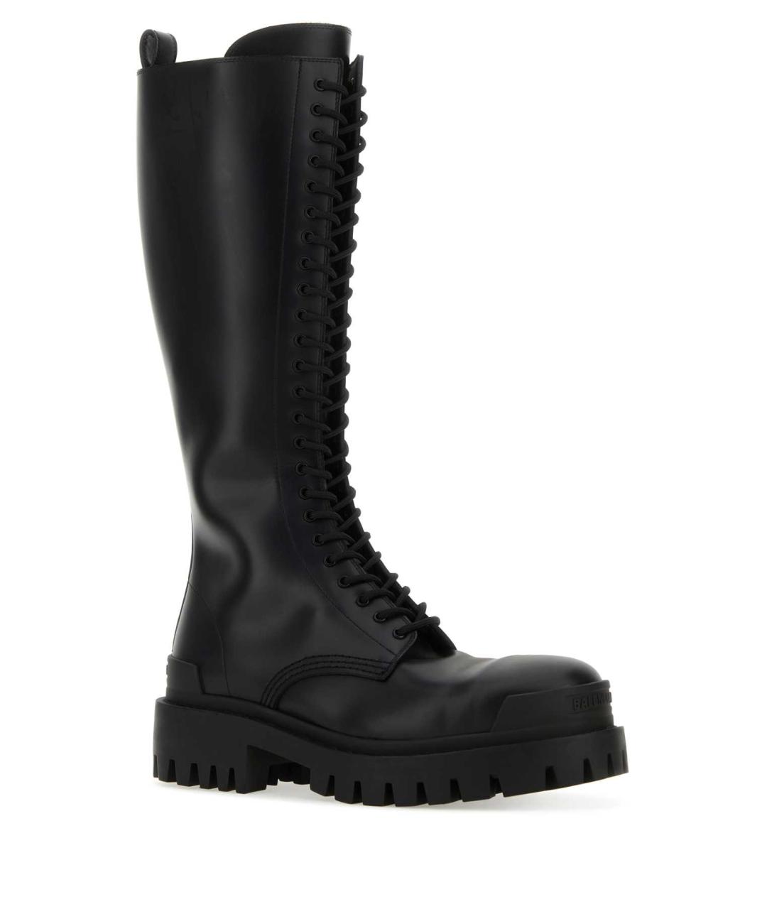 BALENCIAGA Черные кожаные сапоги, фото 2