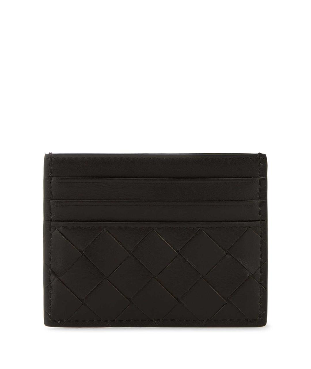 BOTTEGA VENETA Черный кожаный кардхолдер, фото 3
