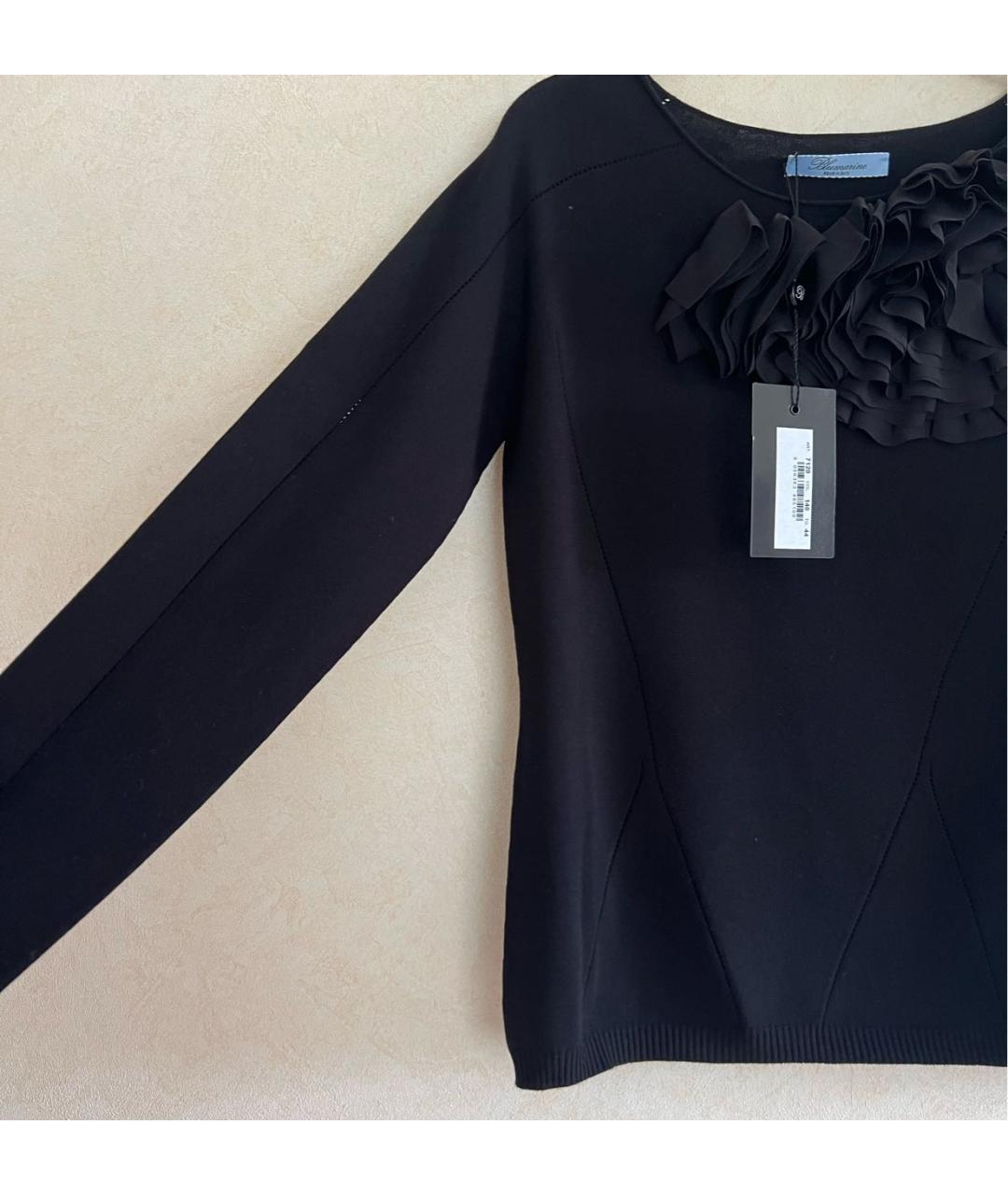 BLUMARINE Черный вискозный джемпер / свитер, фото 3