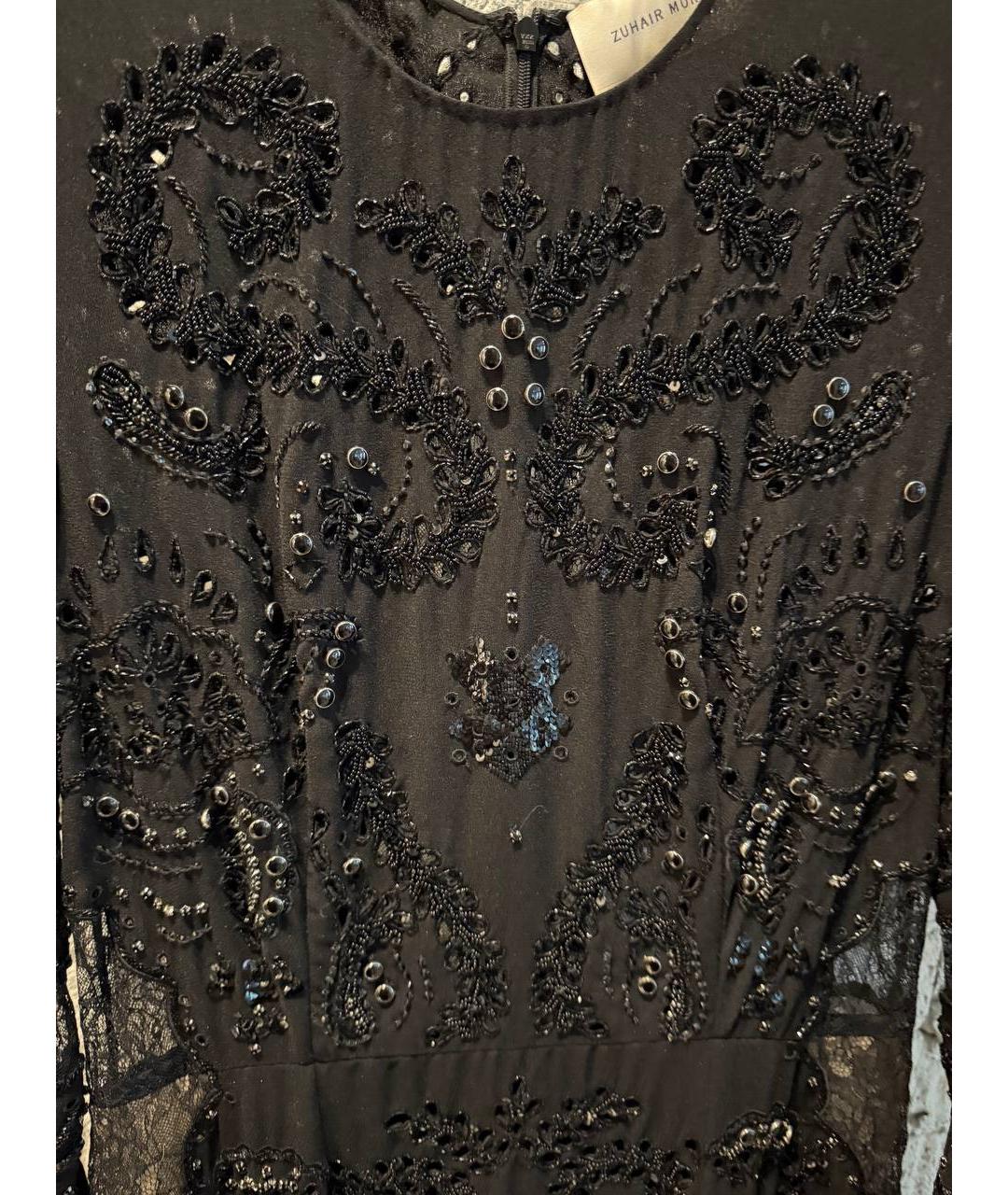 ZUHAIR MURAD Черное бархатное вечернее платье, фото 3