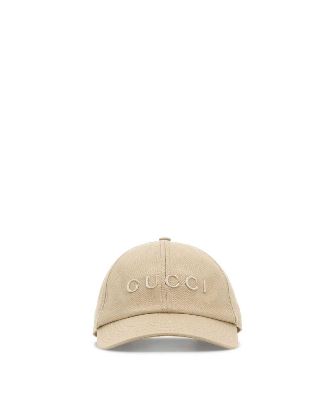 GUCCI Бежевая хлопковая кепка/бейсболка, фото 1