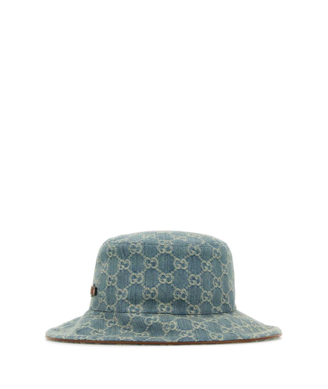 GUCCI Голубая хлопковая панама, фото 1