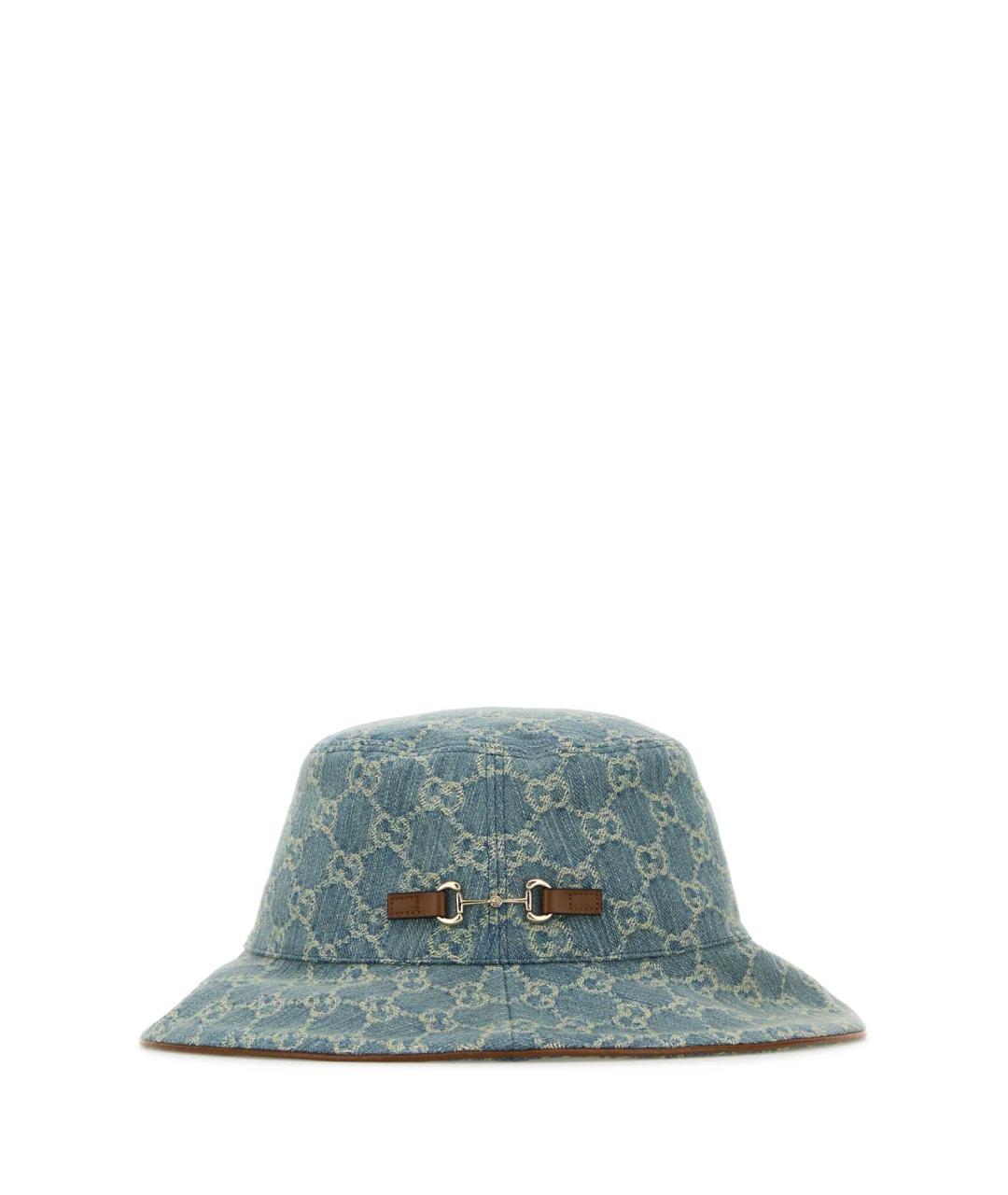 GUCCI Голубая хлопковая панама, фото 2