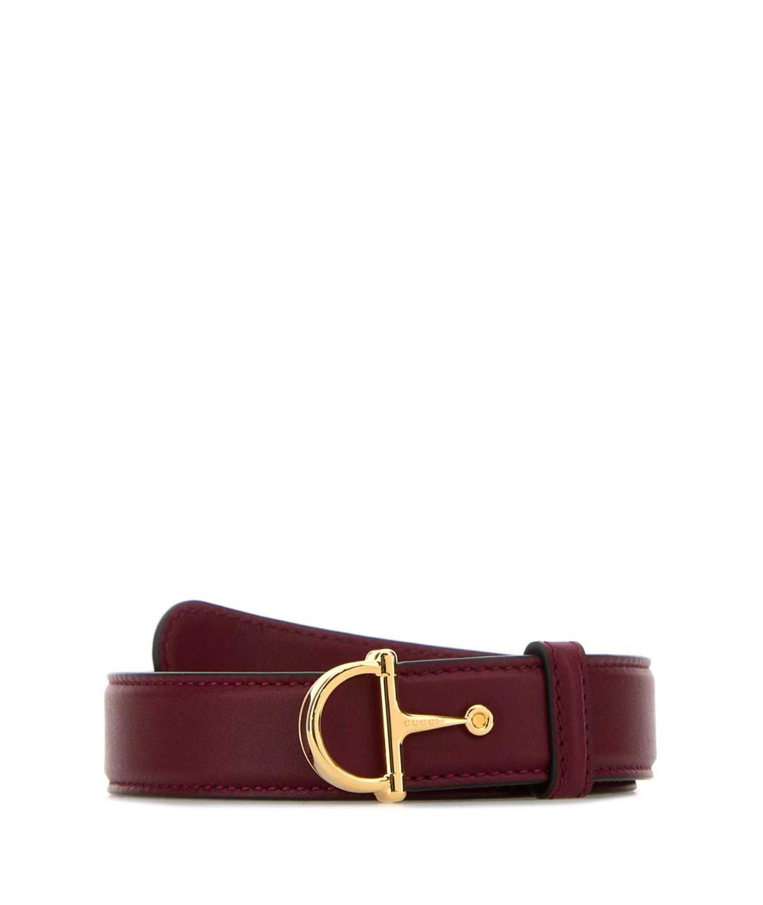 GUCCI Бордовый кожаный ремень, фото 1