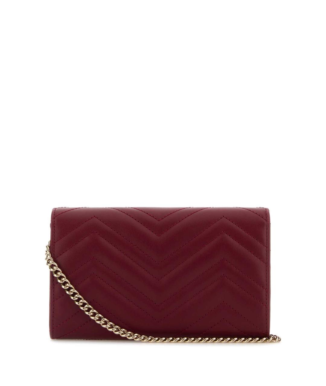 GUCCI Бордовая кожаная сумка через плечо, фото 3