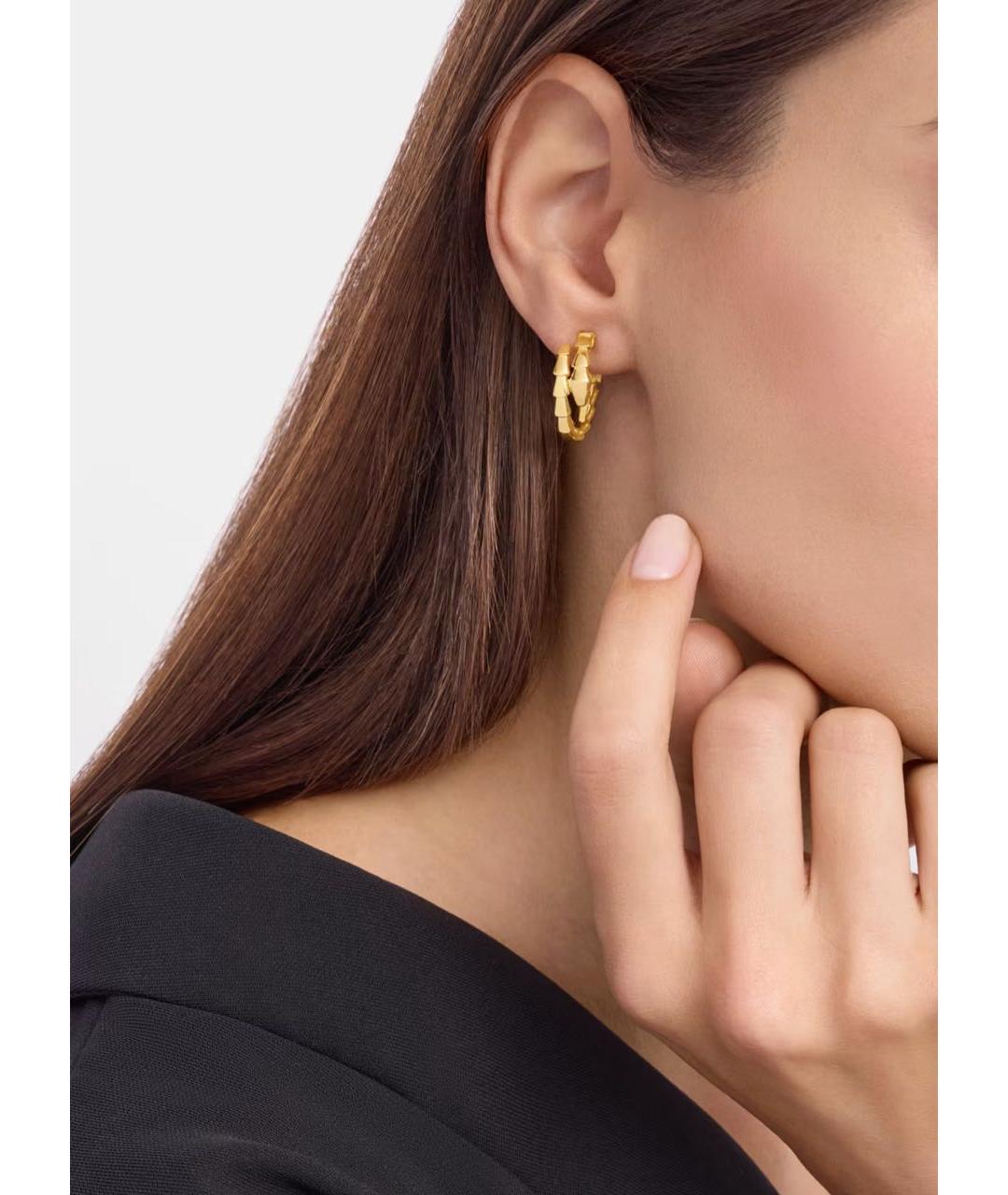 BVLGARI Золотые серьги из желтого золота, фото 2