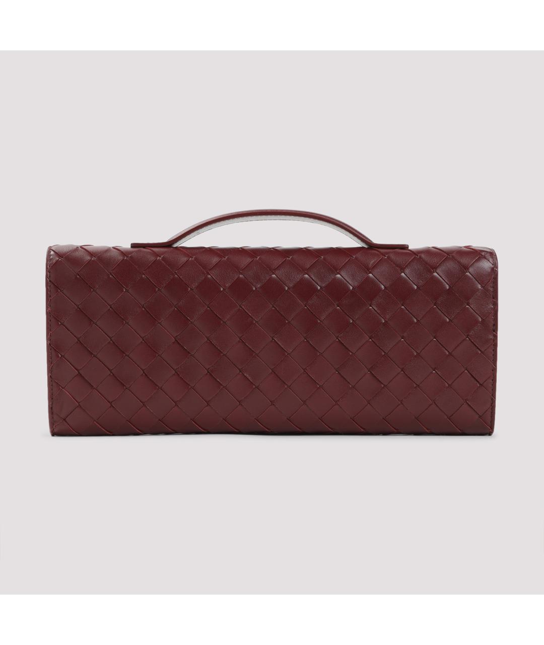 BOTTEGA VENETA Бордовая кожаная сумка с короткими ручками, фото 2