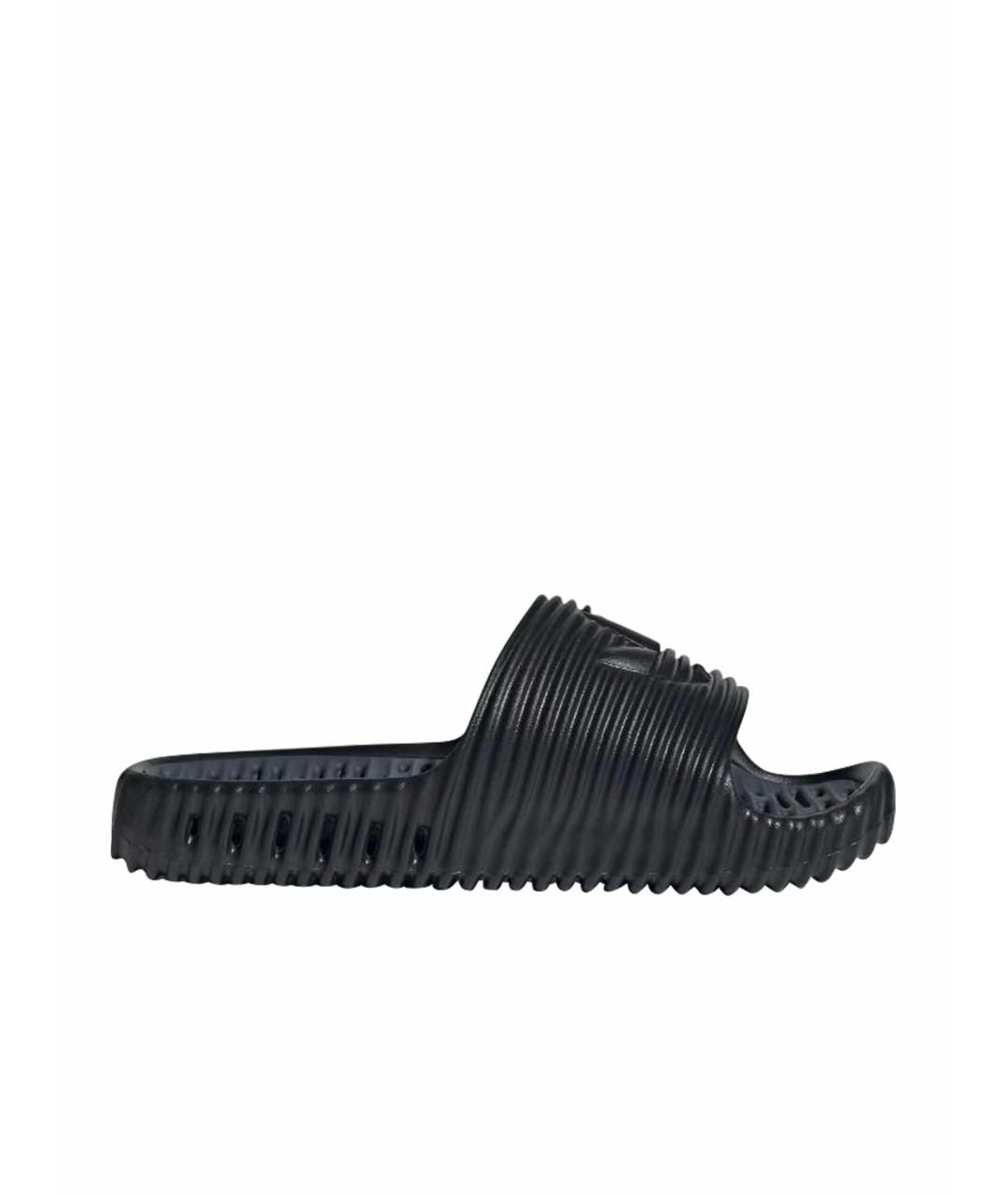 ADIDAS Черные резиновые шлепанцы, фото 1