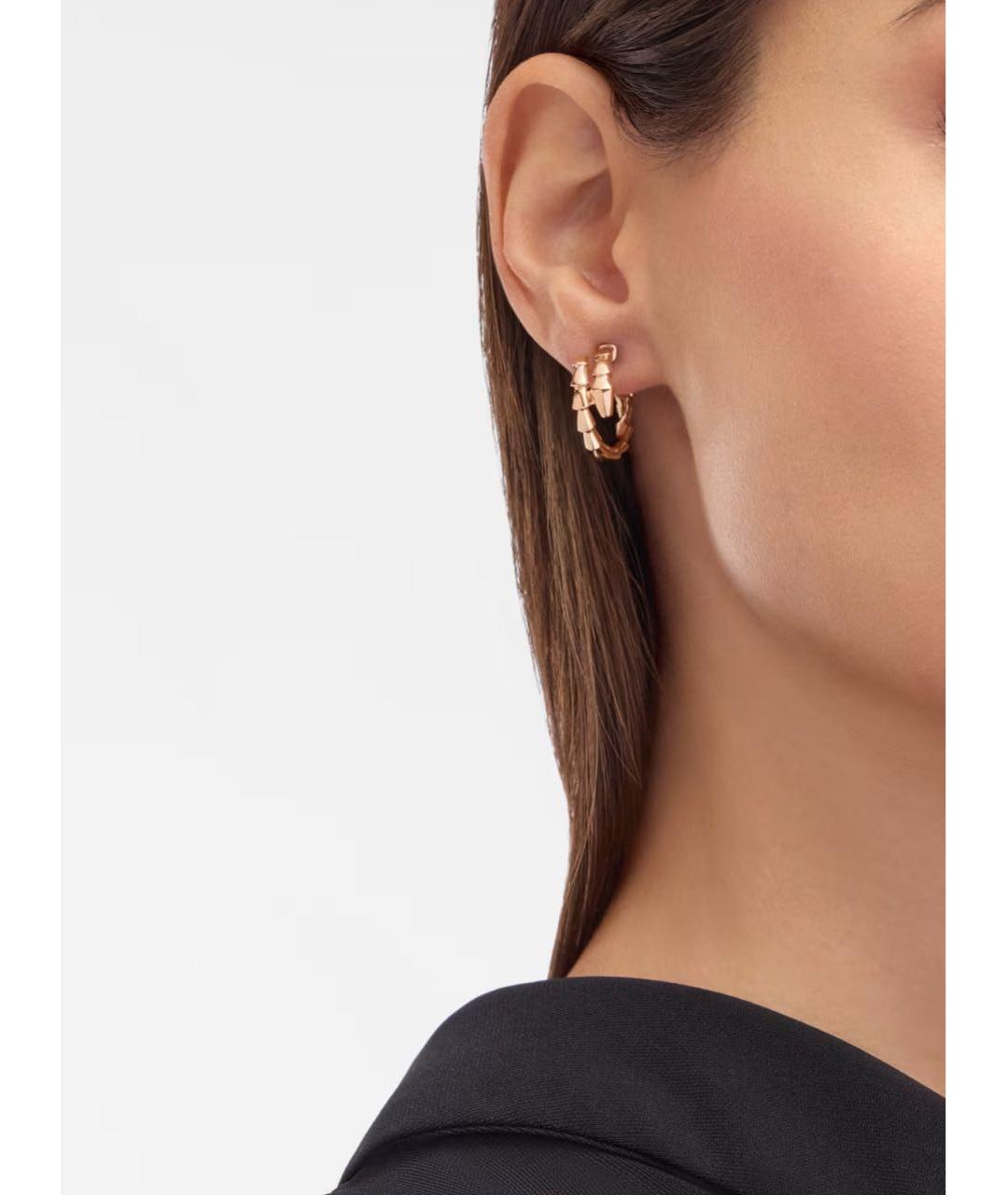 BVLGARI Золотые серьги из розового золота, фото 2