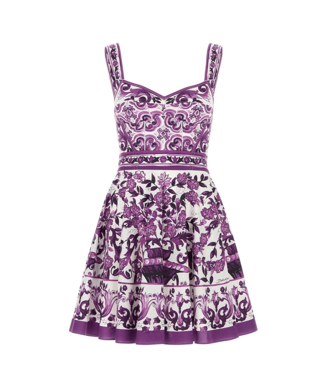 DOLCE&GABBANA Фиолетовое хлопковое платье, фото 1