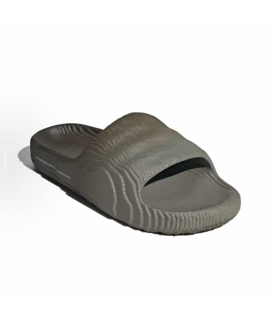 ADIDAS Хаки резиновые шлепанцы, фото 4