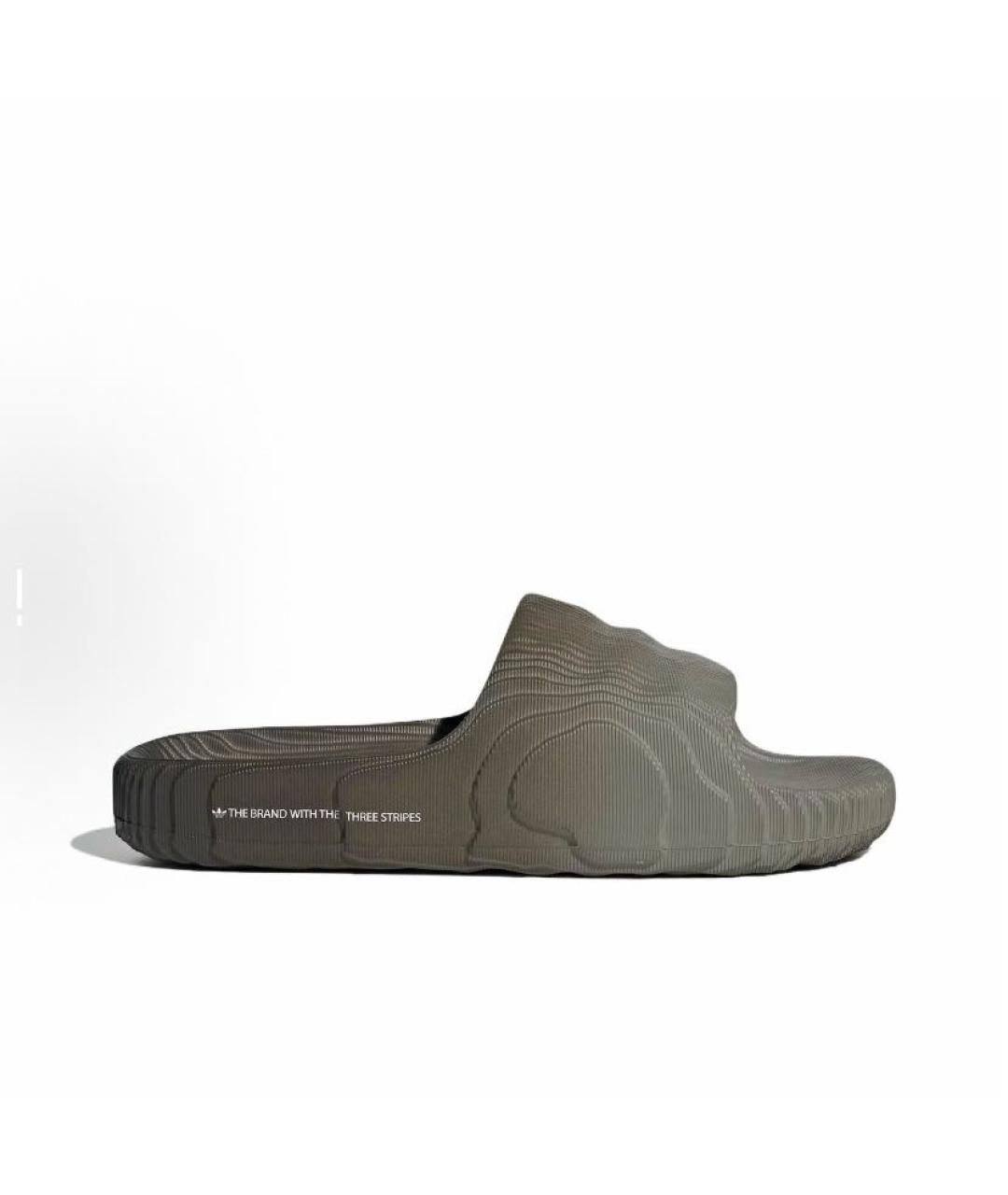 ADIDAS Хаки резиновые шлепанцы, фото 6