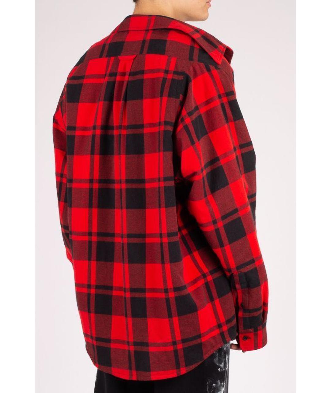 BALENCIAGA Красная хлопковая кэжуал рубашка, фото 4