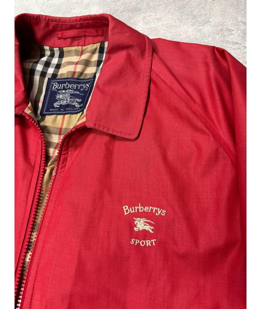 BURBERRY Красная хлопковая куртка, фото 4