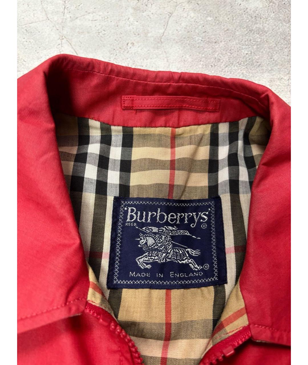BURBERRY Красная хлопковая куртка, фото 5