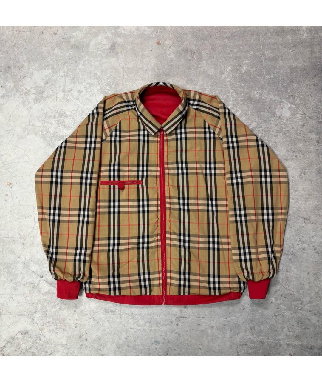BURBERRY Красная хлопковая куртка, фото 2