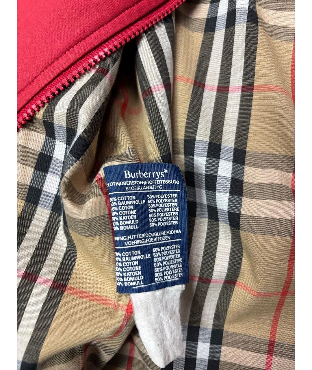 BURBERRY Красная хлопковая куртка, фото 7