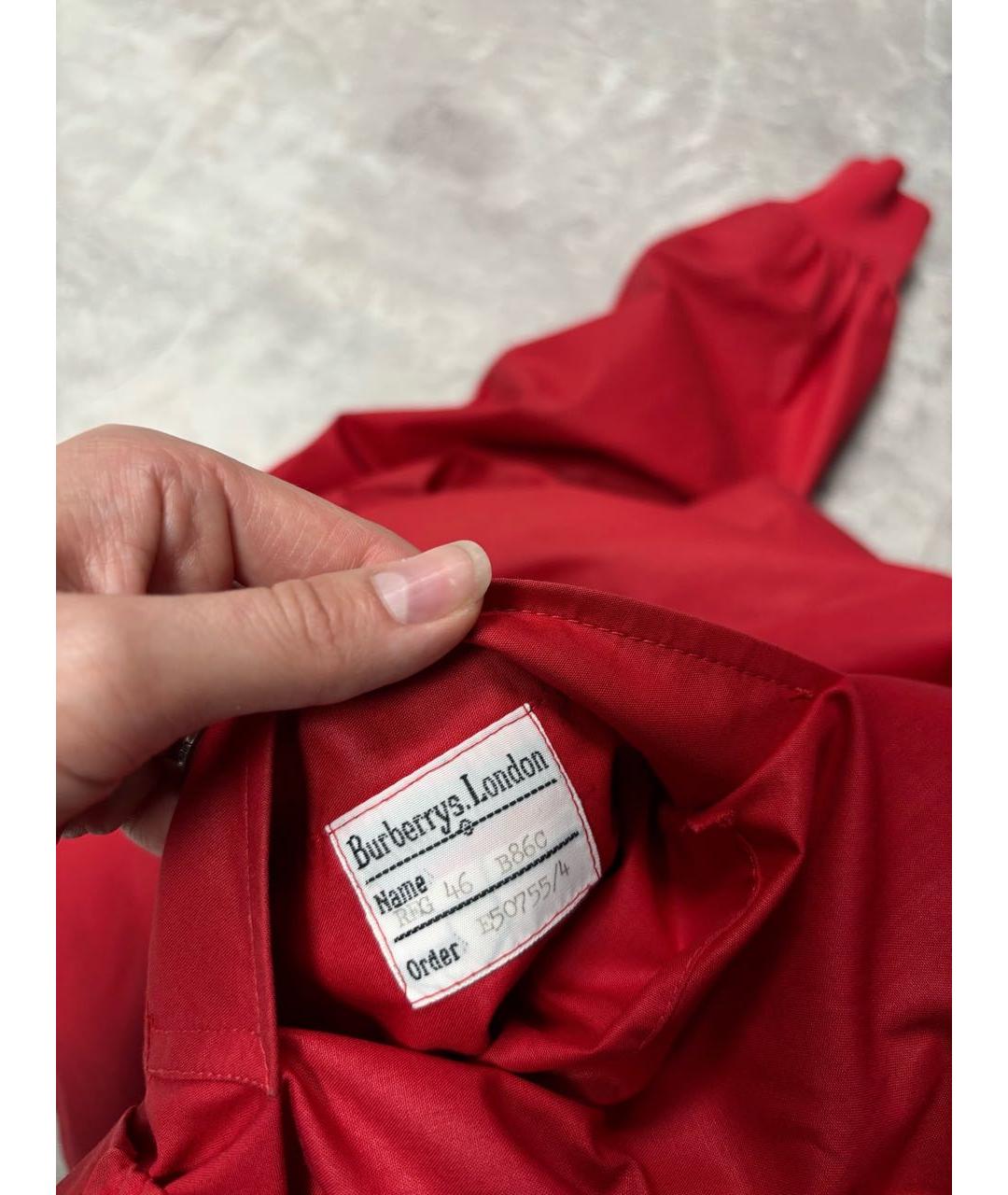 BURBERRY Красная хлопковая куртка, фото 8
