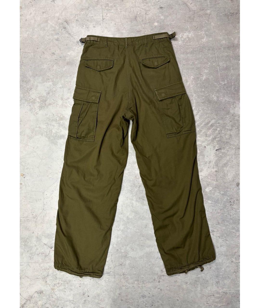 COMME DES GARÇONS Хаки хлопковые повседневные брюки, фото 2