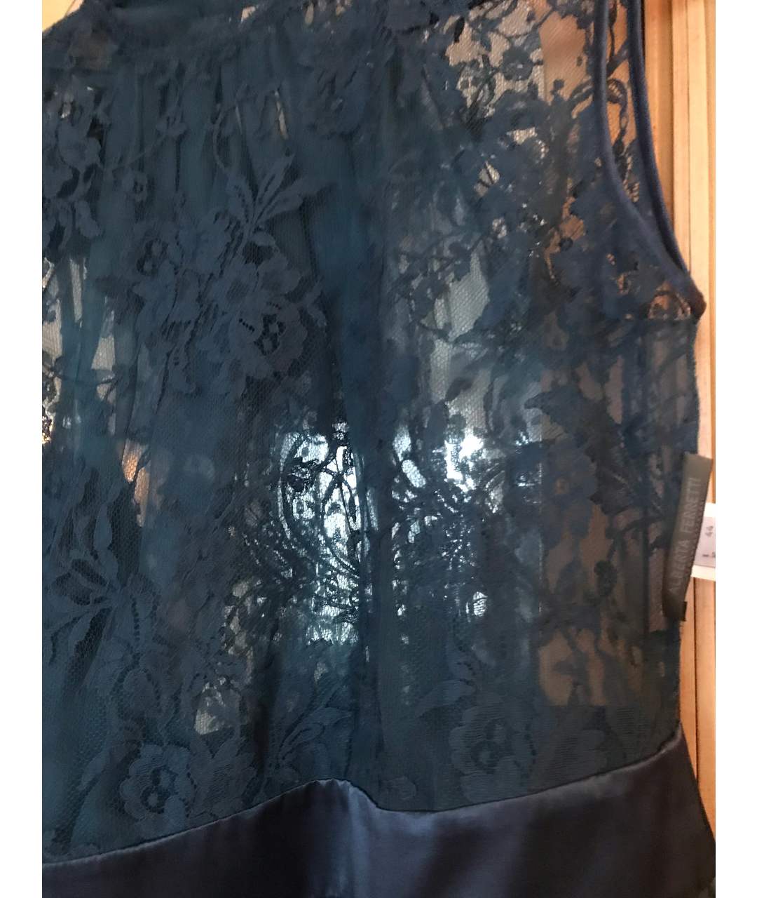 ALBERTA FERRETTI Бирюзовое шелковое повседневное платье, фото 3