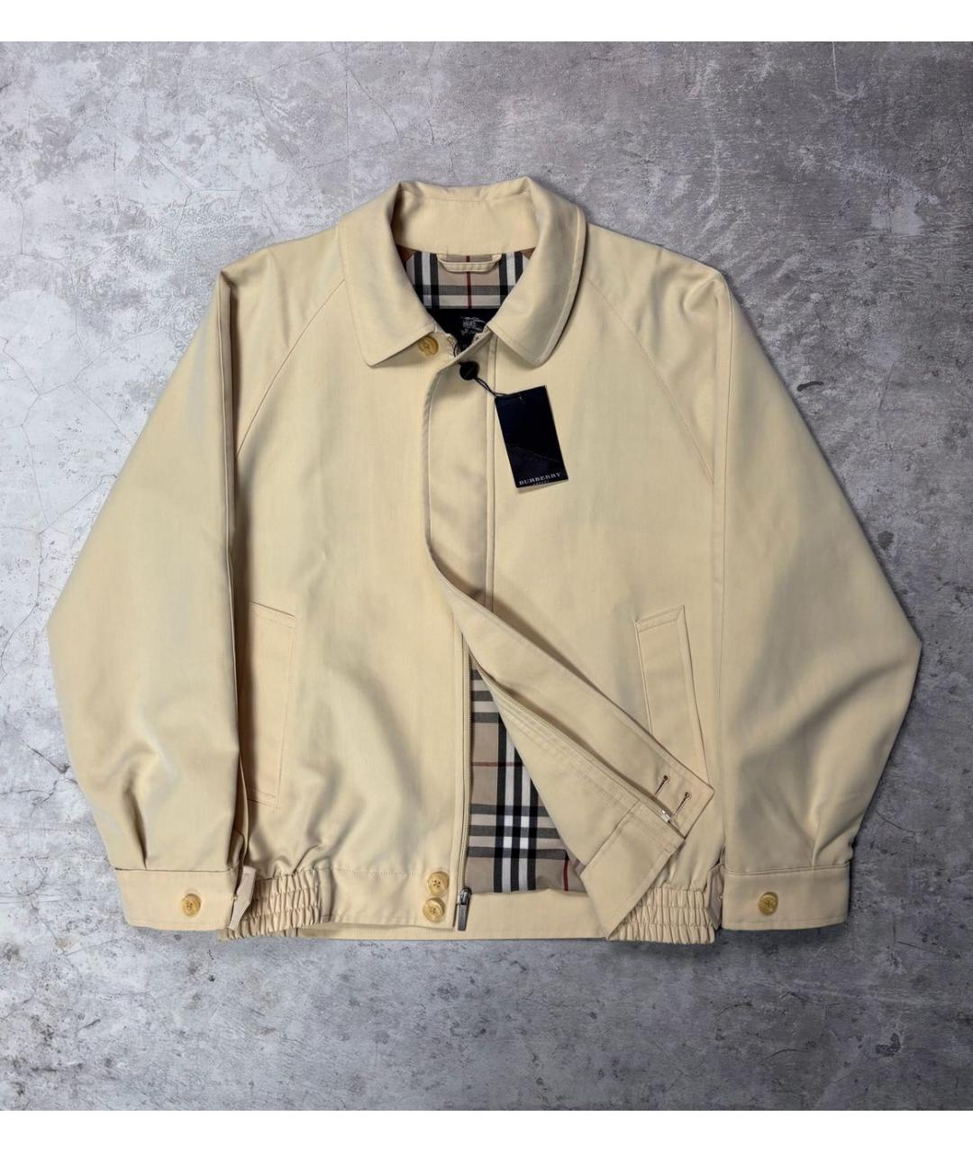 BURBERRY Бежевая полиэстеровая куртка, фото 9