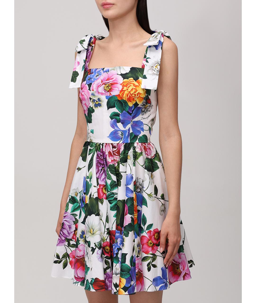 DOLCE&GABBANA Мульти хлопковый сарафан, фото 3