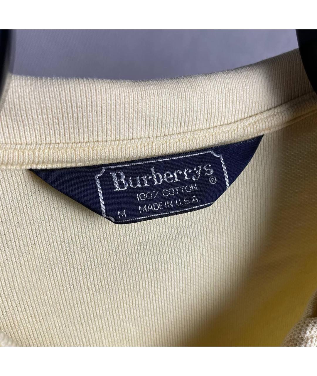 BURBERRY Желтое поло с коротким рукавом, фото 4