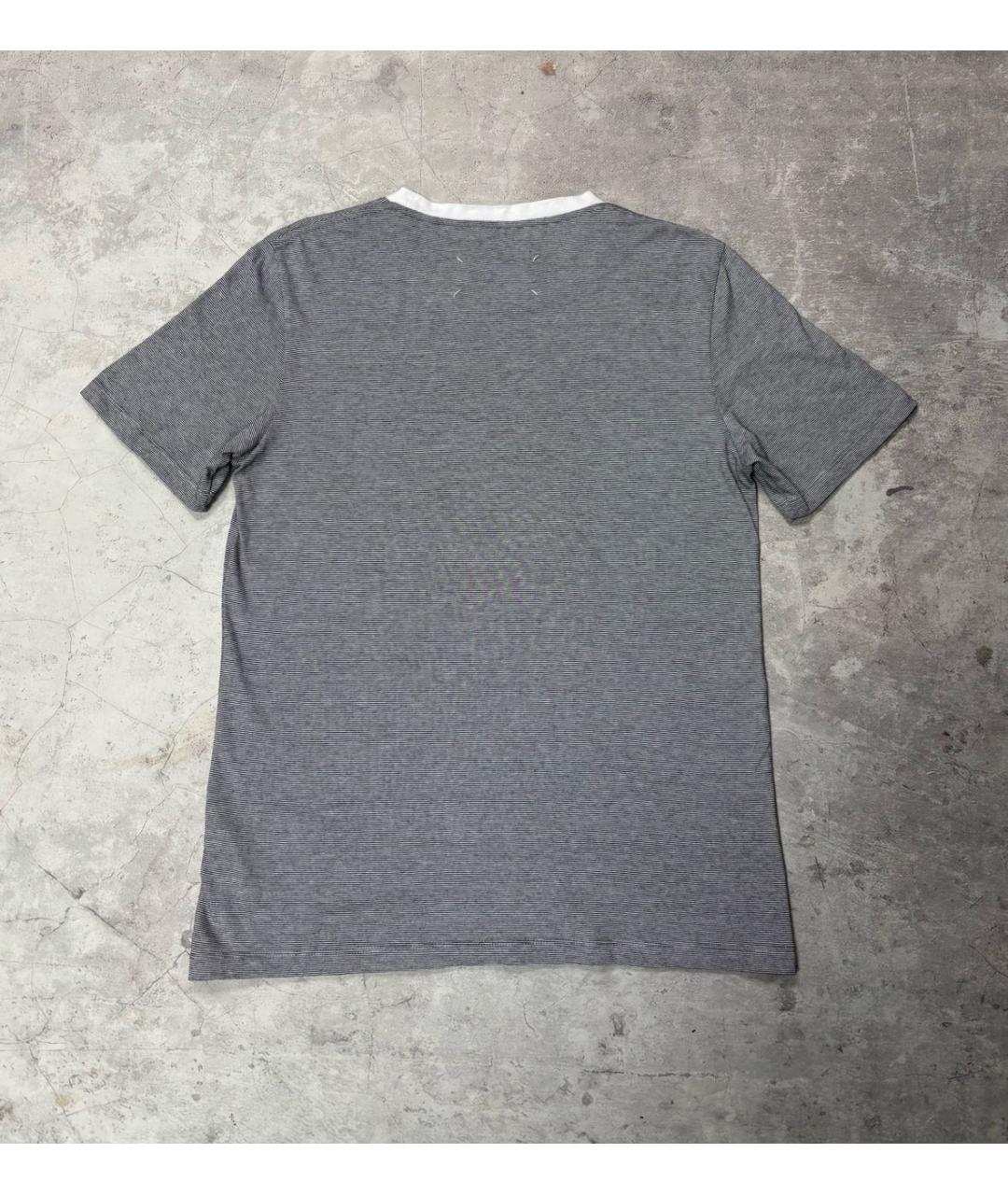 MM6 MAISON MARGIELA Серая хлопковая футболка, фото 2