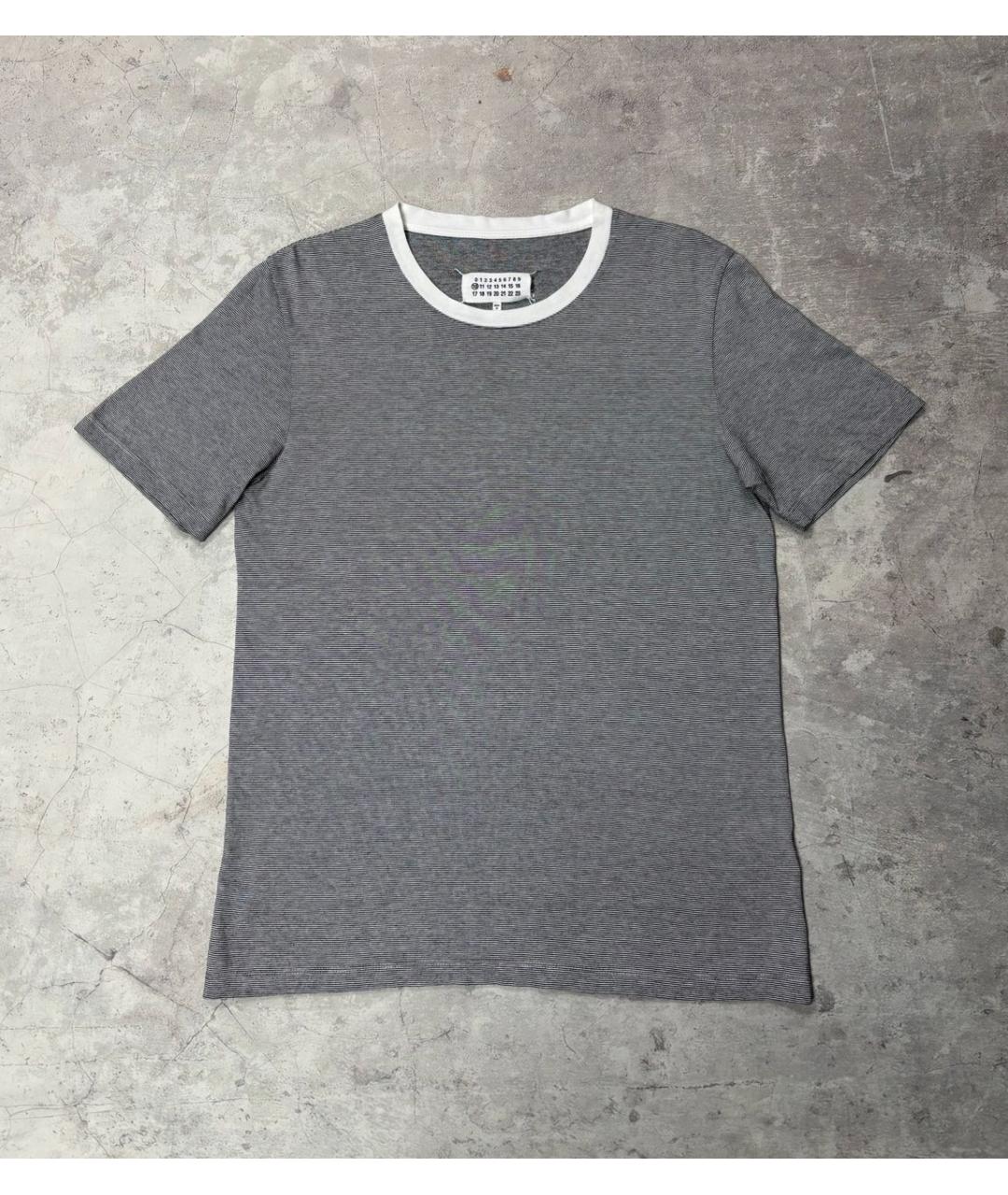 MM6 MAISON MARGIELA Серая хлопковая футболка, фото 5