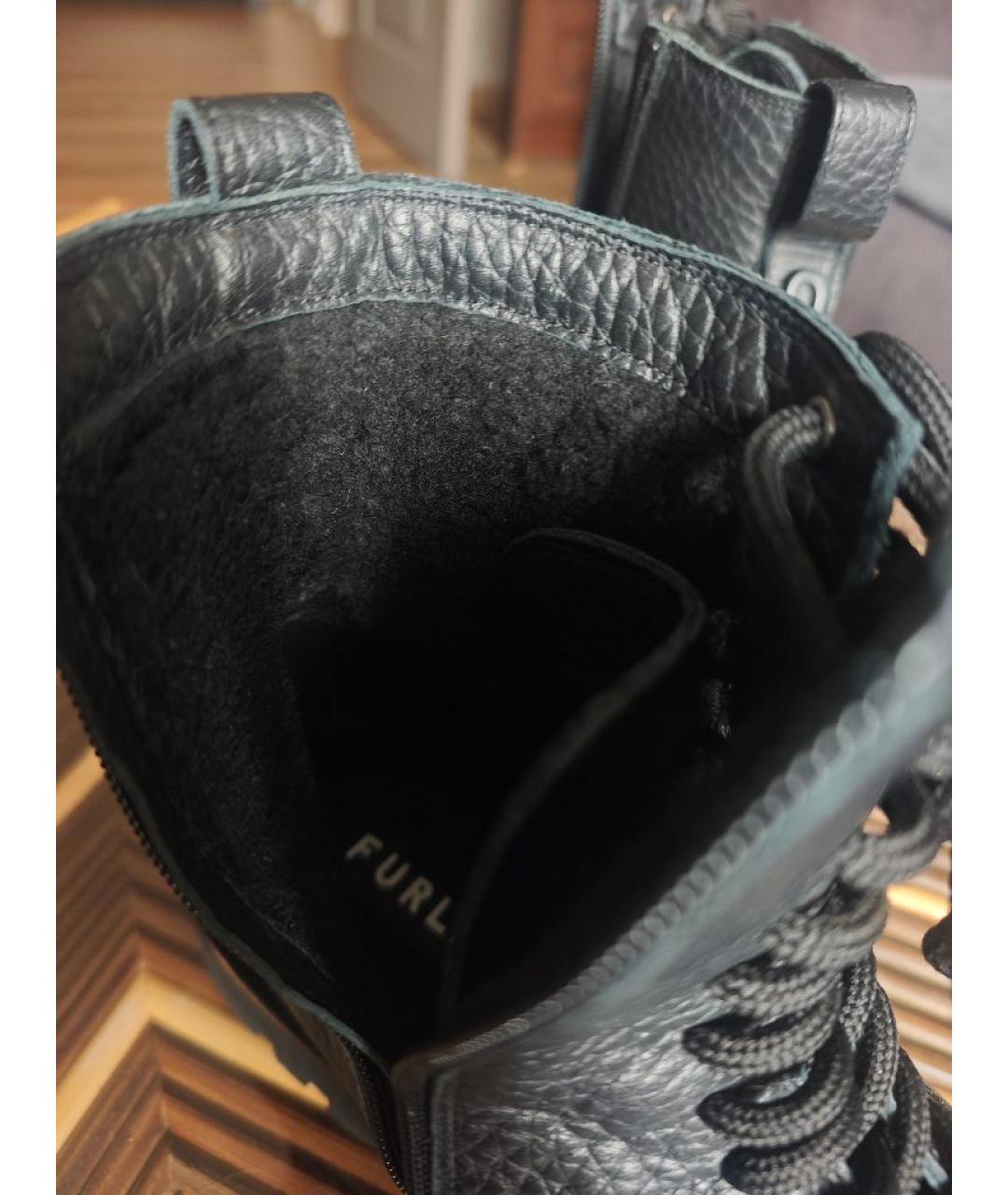 FURLA Черные кожаные ботинки, фото 7